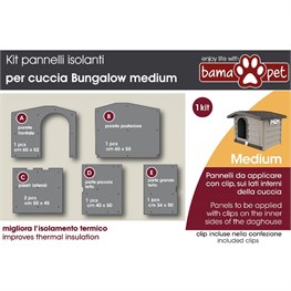 KIT PANNELLI ISOLANTI - CUCCIA BUNGALOW MEDIUM